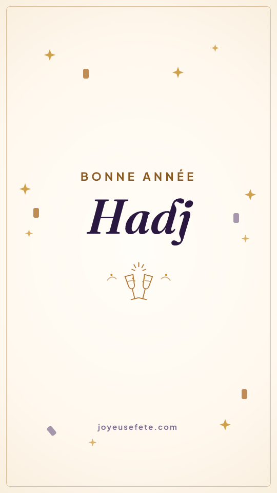 Image « Bonne année Hadj » au format story
