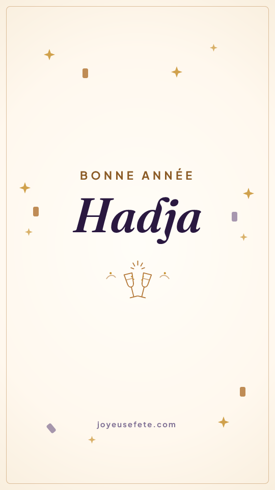 Image « Bonne année Hadja » au format story