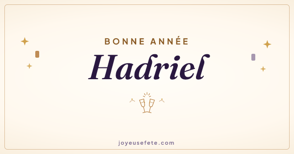 Image « Bonne année Hadriel » au format large
