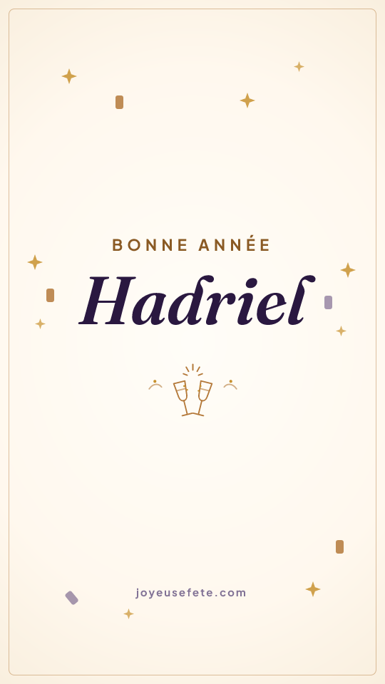 Image « Bonne année Hadriel » au format story