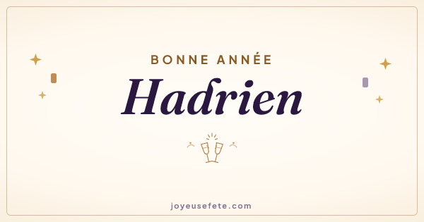 Image « Bonne année Hadrien » au format large