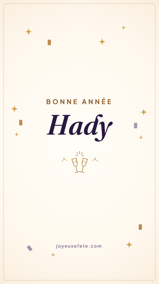 Image « Bonne année Hady » au format story