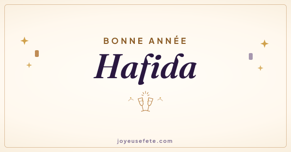 Image « Bonne année Hafida » au format large
