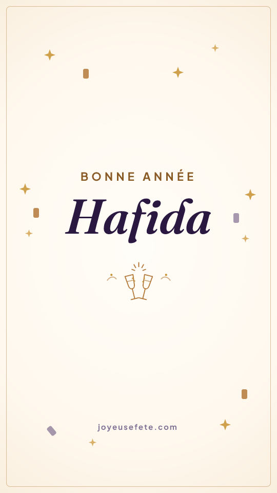 Image « Bonne année Hafida » au format story