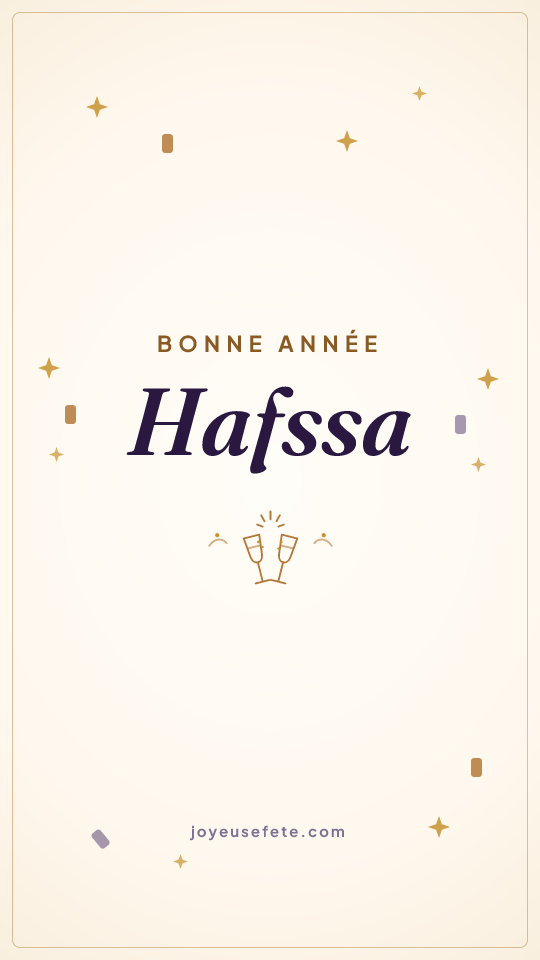 Image « Bonne année Hafssa » au format story