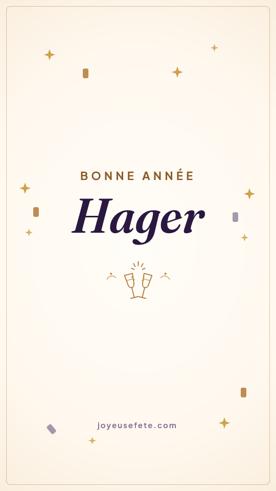 Image « Bonne année Hager » au format story