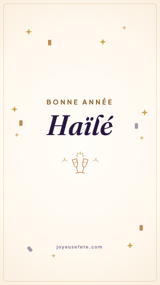 Image « Bonne année Haïlé » au format story