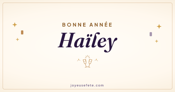 Image « Bonne année Haïley » au format large