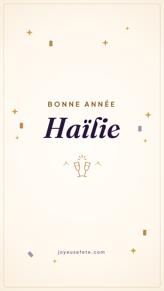 Image « Bonne année Haïlie » au format story