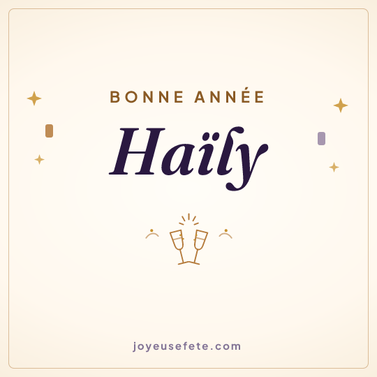 Image carrée « Bonne année Haïly » pour WhatsApp