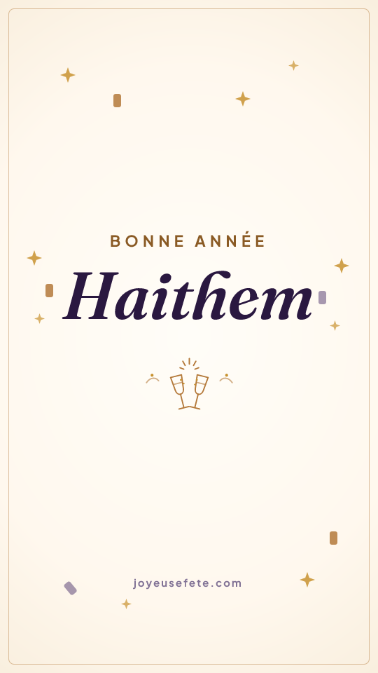 Image « Bonne année Haithem » au format story