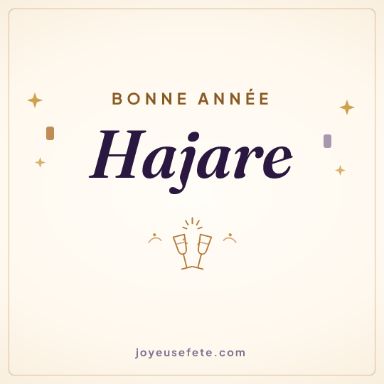 Image carrée « Bonne année Hajare » pour WhatsApp