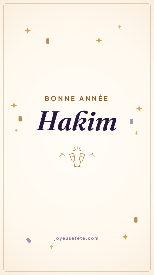 Image « Bonne année Hakim » au format story