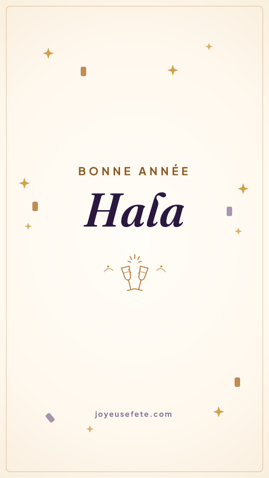 Image « Bonne année Hala » au format story