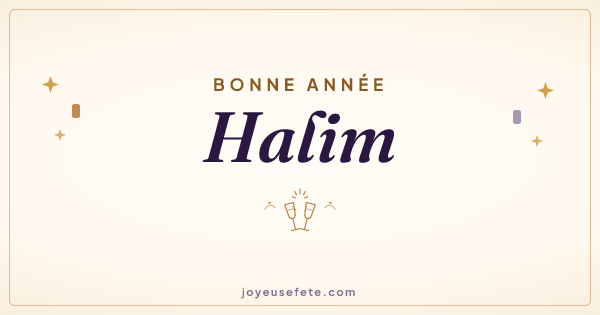 Image « Bonne année Halim » au format large
