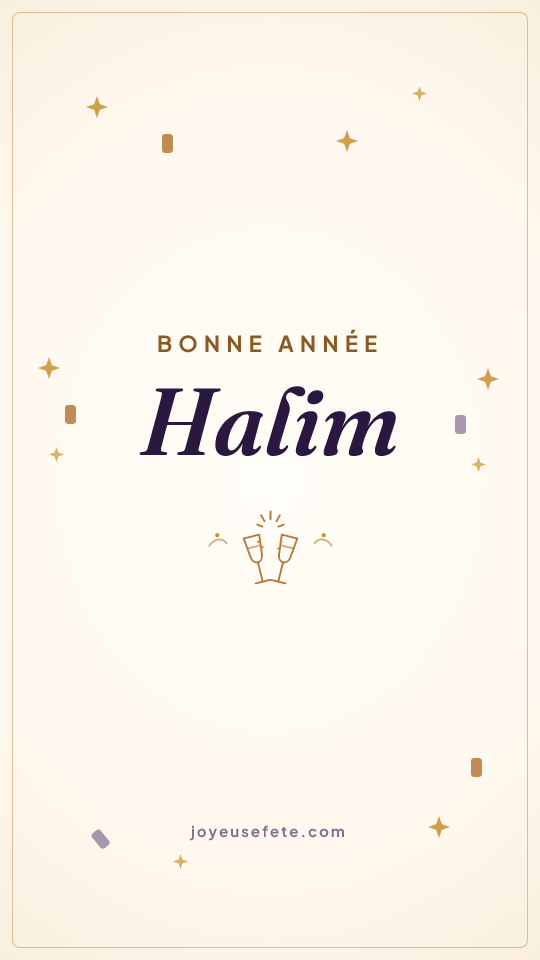 Image « Bonne année Halim » au format story