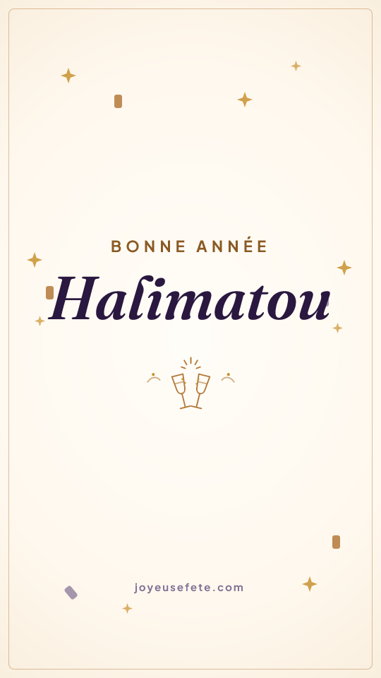 Image « Bonne année Halimatou » au format story
