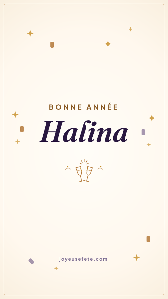 Image « Bonne année Halina » au format story