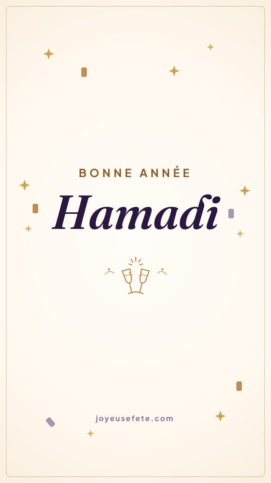 Image « Bonne année Hamadi » au format story