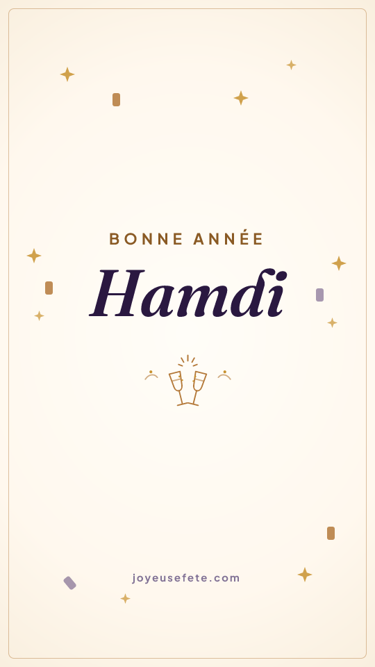 Image « Bonne année Hamdi » au format story