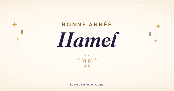 Image « Bonne année Hamel » au format large