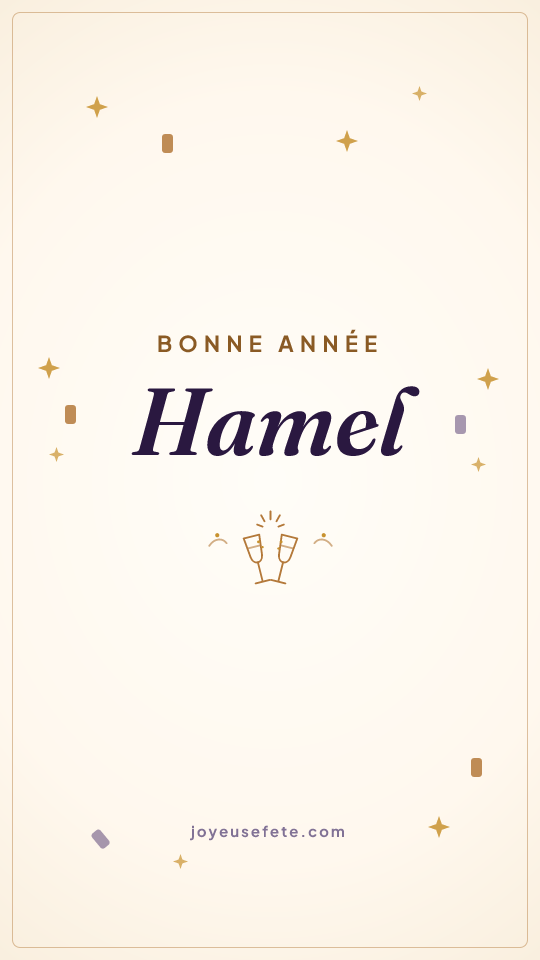 Image « Bonne année Hamel » au format story
