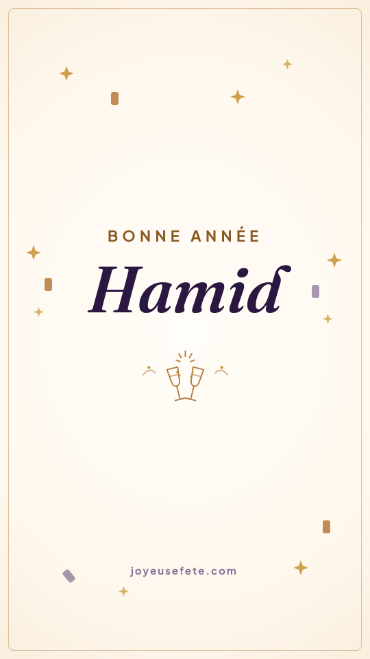 Image « Bonne année Hamid » au format story