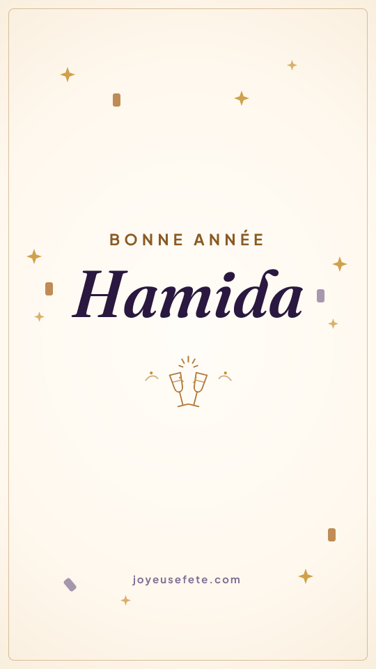 Image « Bonne année Hamida » au format story