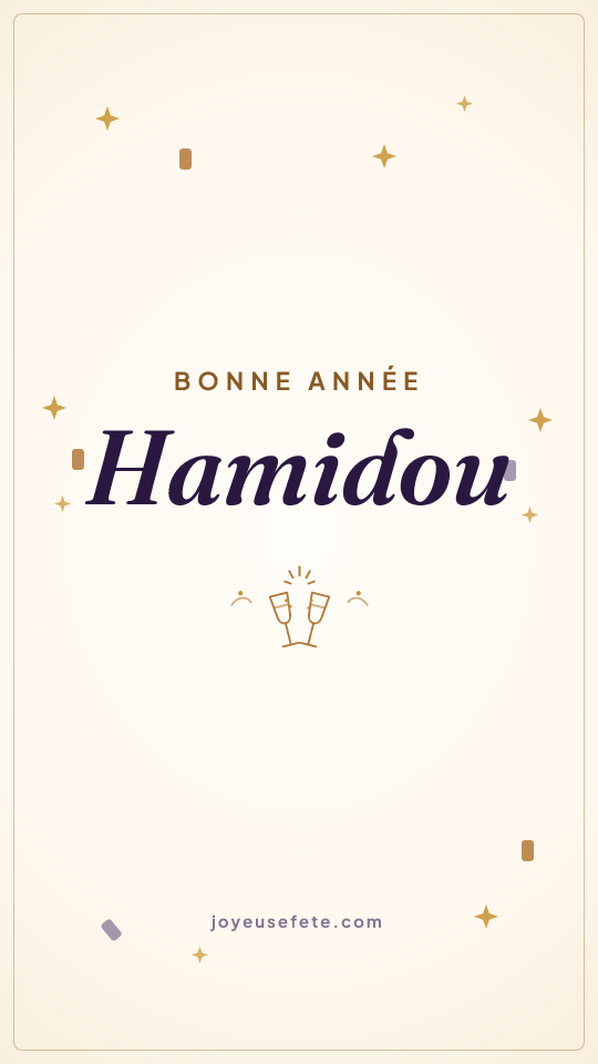 Image « Bonne année Hamidou » au format story