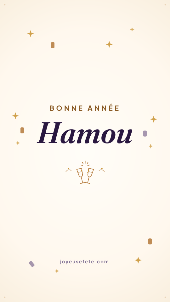 Image « Bonne année Hamou » au format story