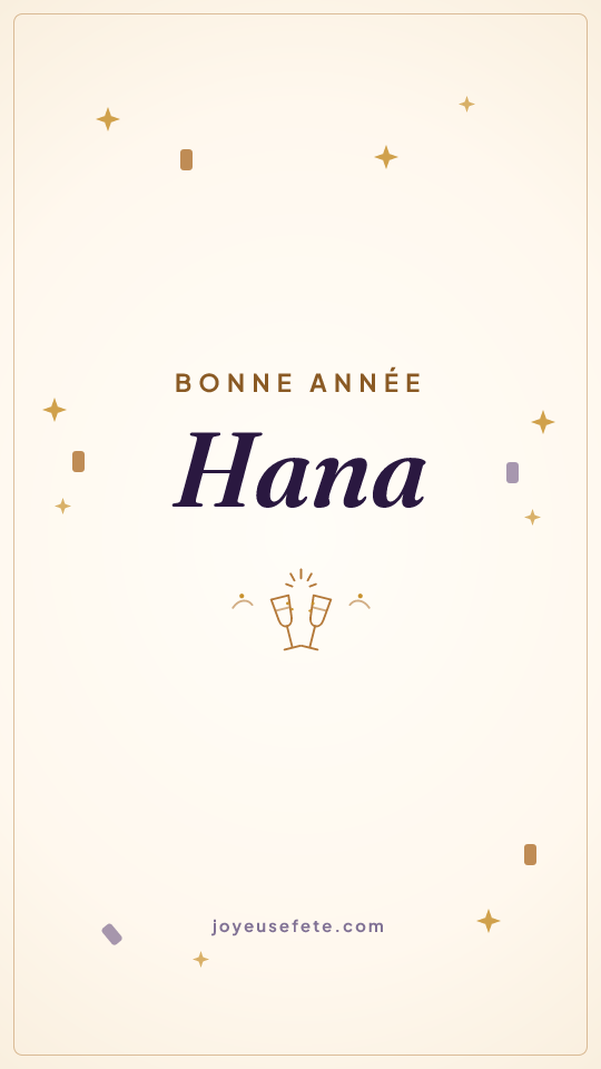 Image « Bonne année Hana » au format story