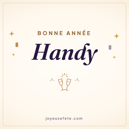Image carrée « Bonne année Handy » pour WhatsApp