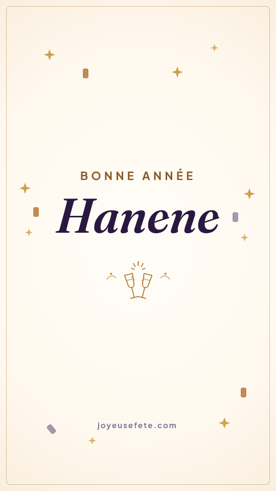 Image « Bonne année Hanene » au format story