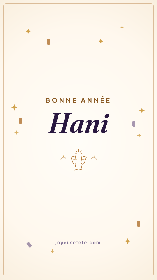 Image « Bonne année Hani » au format story