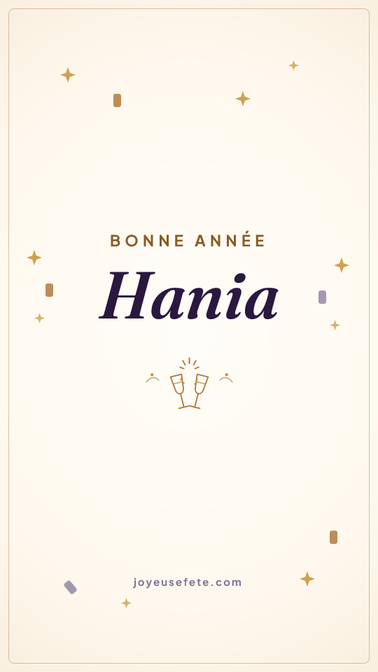 Image « Bonne année Hania » au format story