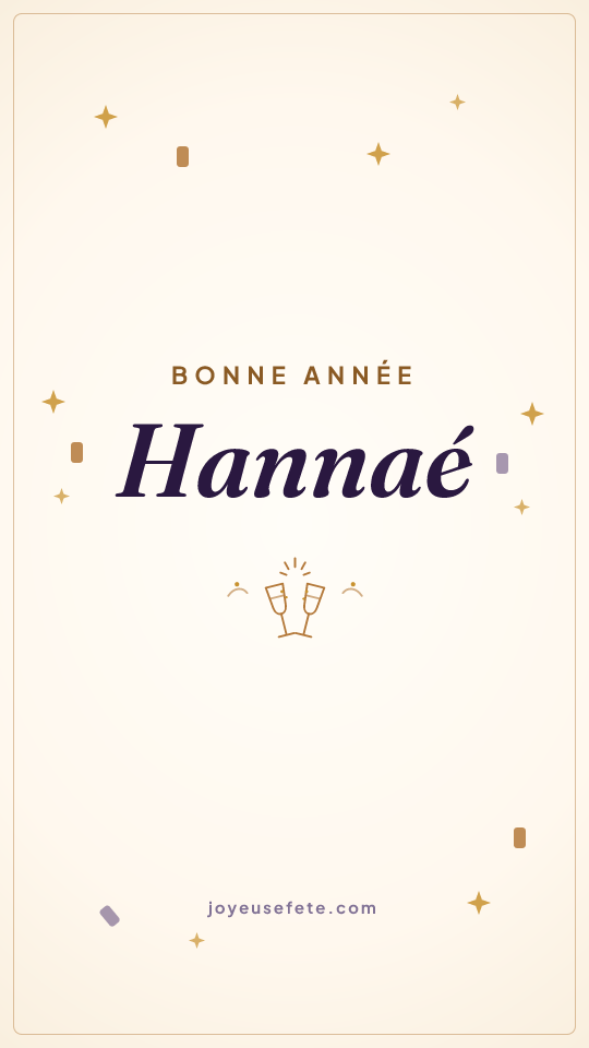 Image « Bonne année Hannaé » au format story