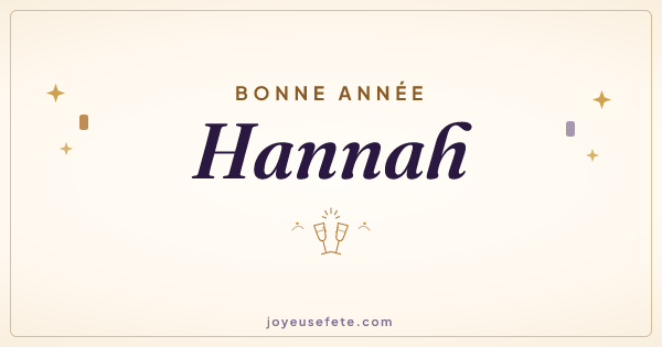 Image « Bonne année Hannah » au format large
