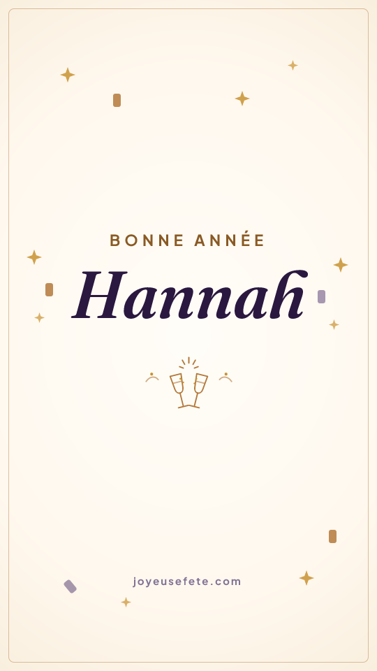Image « Bonne année Hannah » au format story