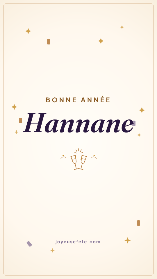 Image « Bonne année Hannane » au format story