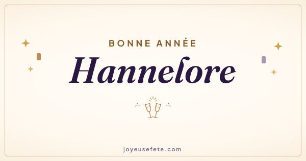 Image « Bonne année Hannelore » au format large