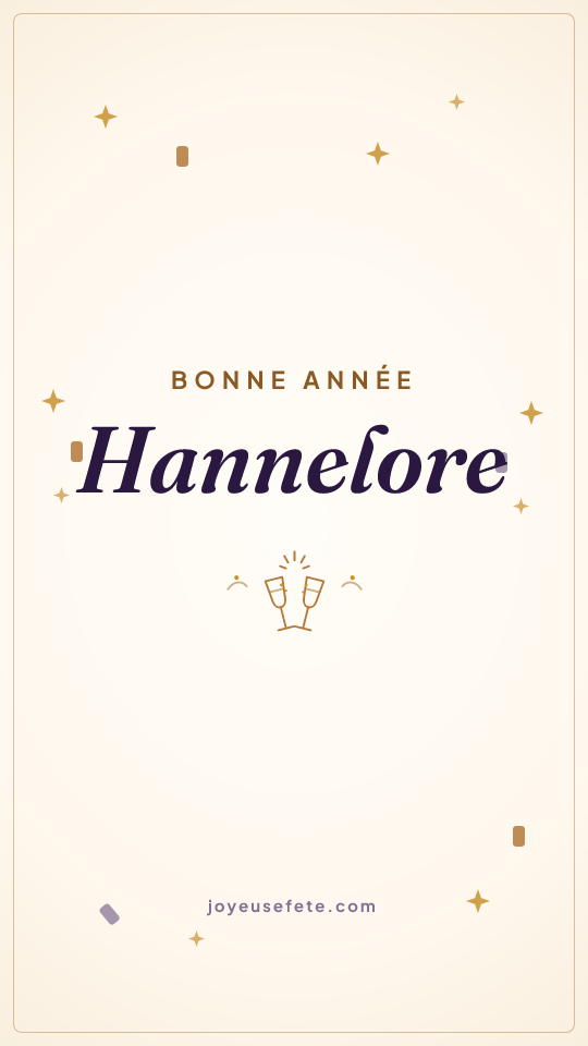 Image « Bonne année Hannelore » au format story