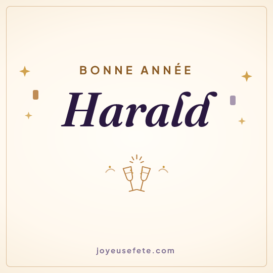 Image carrée « Bonne année Harald » pour WhatsApp