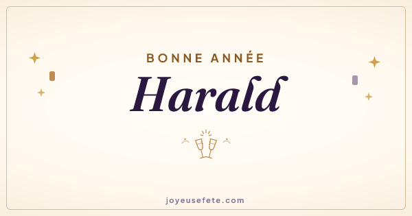 Image « Bonne année Harald » au format large