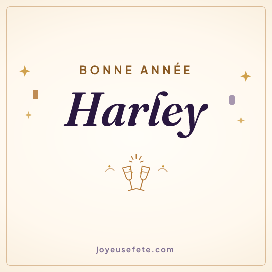Image carrée « Bonne année Harley » pour WhatsApp