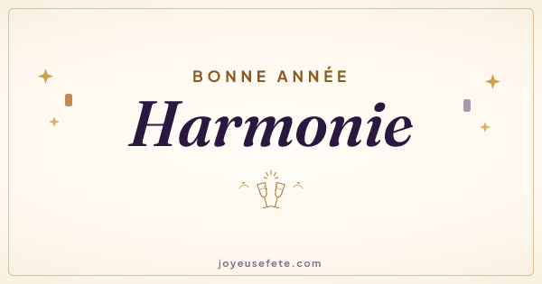 Image « Bonne année Harmonie » au format large