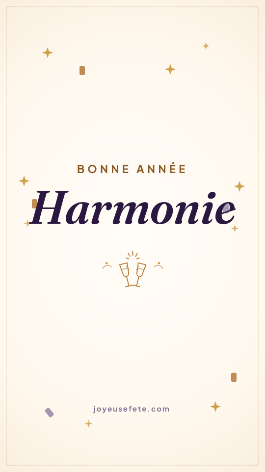 Image « Bonne année Harmonie » au format story