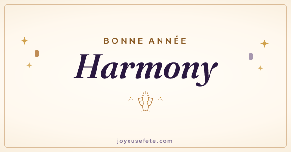 Image « Bonne année Harmony » au format large