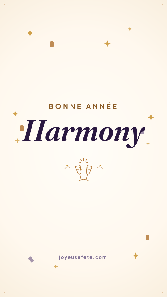 Image « Bonne année Harmony » au format story