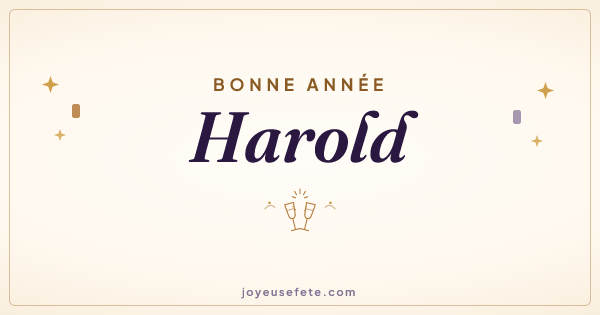 Image « Bonne année Harold » au format large