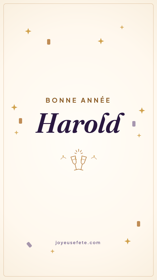 Image « Bonne année Harold » au format story